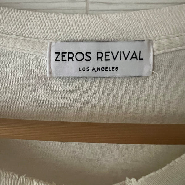 Zeros Revival 1980s Zeros Revival Vintage Blank Tee Shirt - White