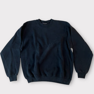 1990's Zeros Revival Blank Vintage Sweatshirt - Black