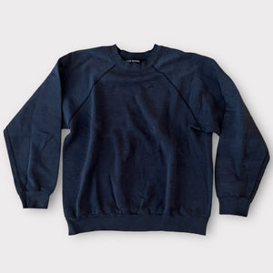 1980s Zeros Revival Blank Vintage Sweatshirt - Black