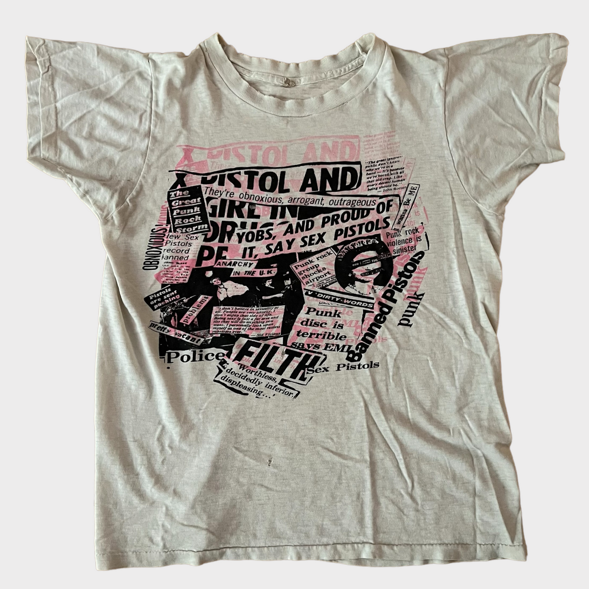 1970s Sex Pistols Vintage Punk Tee Shirt – Zeros Revival 1970s Sex Pistols Vintage Punk Tee Shirt – Zeros Revival