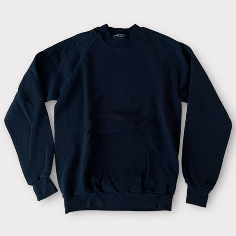 1990s Zeros Revival Blank Vintage Sweatshirt - Black