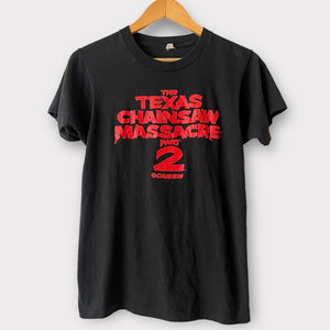 1986 The Texas Chainsaw Massacre Part 2 Vintage Horror Movie Radio Station Promo Tee Shirt