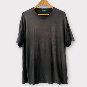 1990s Zeros Revival Blank Vintage Tee Shirt - Black