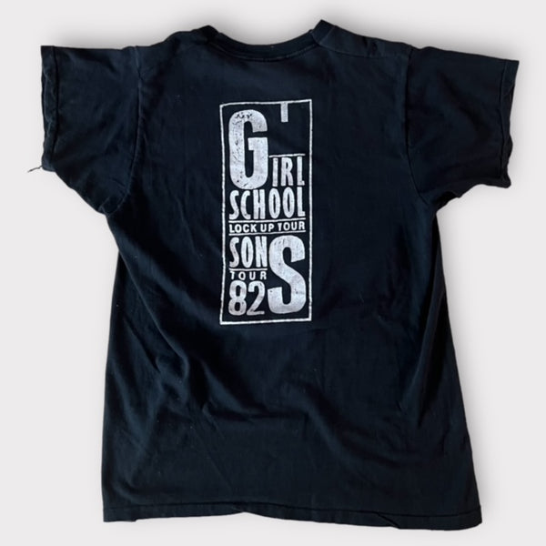 1982 Girlschool "Lock Up Your Son" Tour Vintage Band Tee Shirt