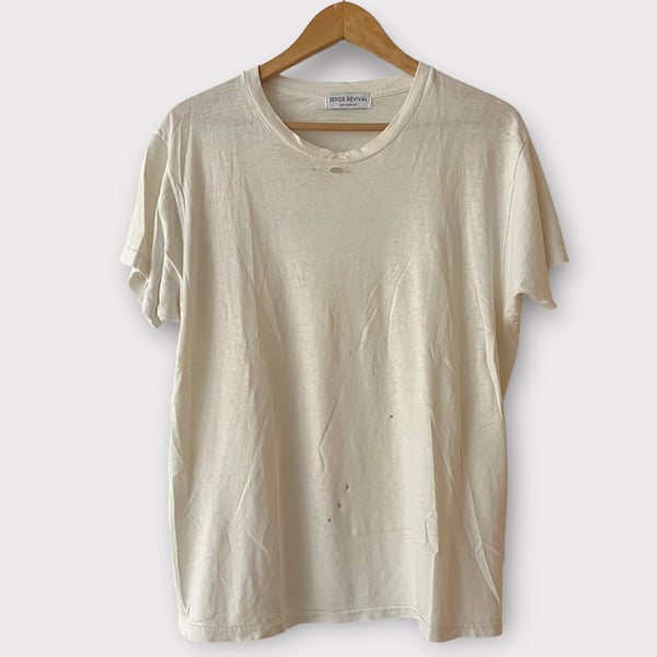 Zeros Revival 1980s Zeros Revival Vintage Blank Tee Shirt - White