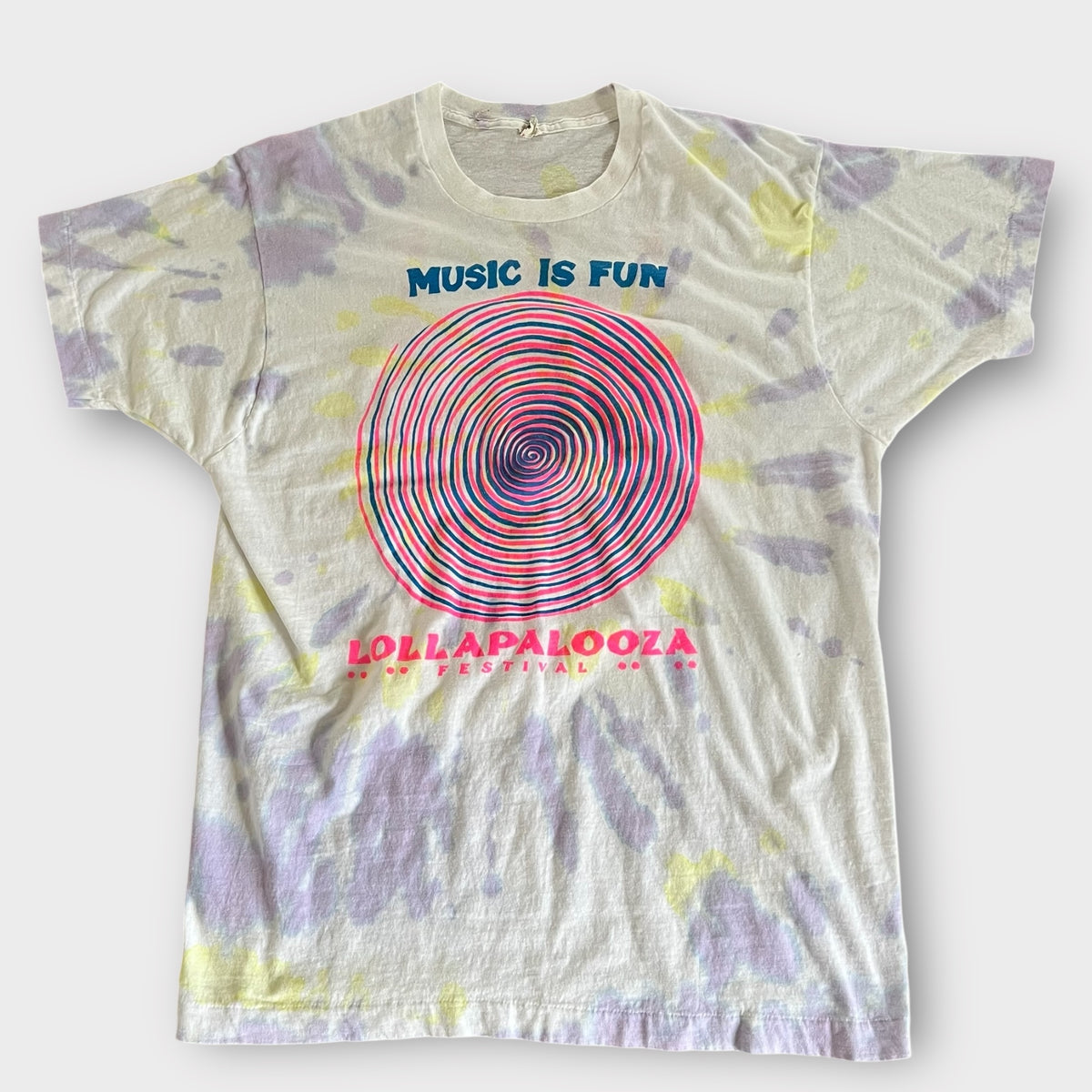 1991 Lollapalooza Festival Vintage Tie Dye Tee Shirt Jane's