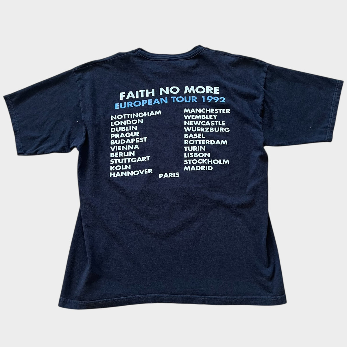 1992 Faith No More Euro Tour Vintage Band Tee Shirt – Zeros Revival