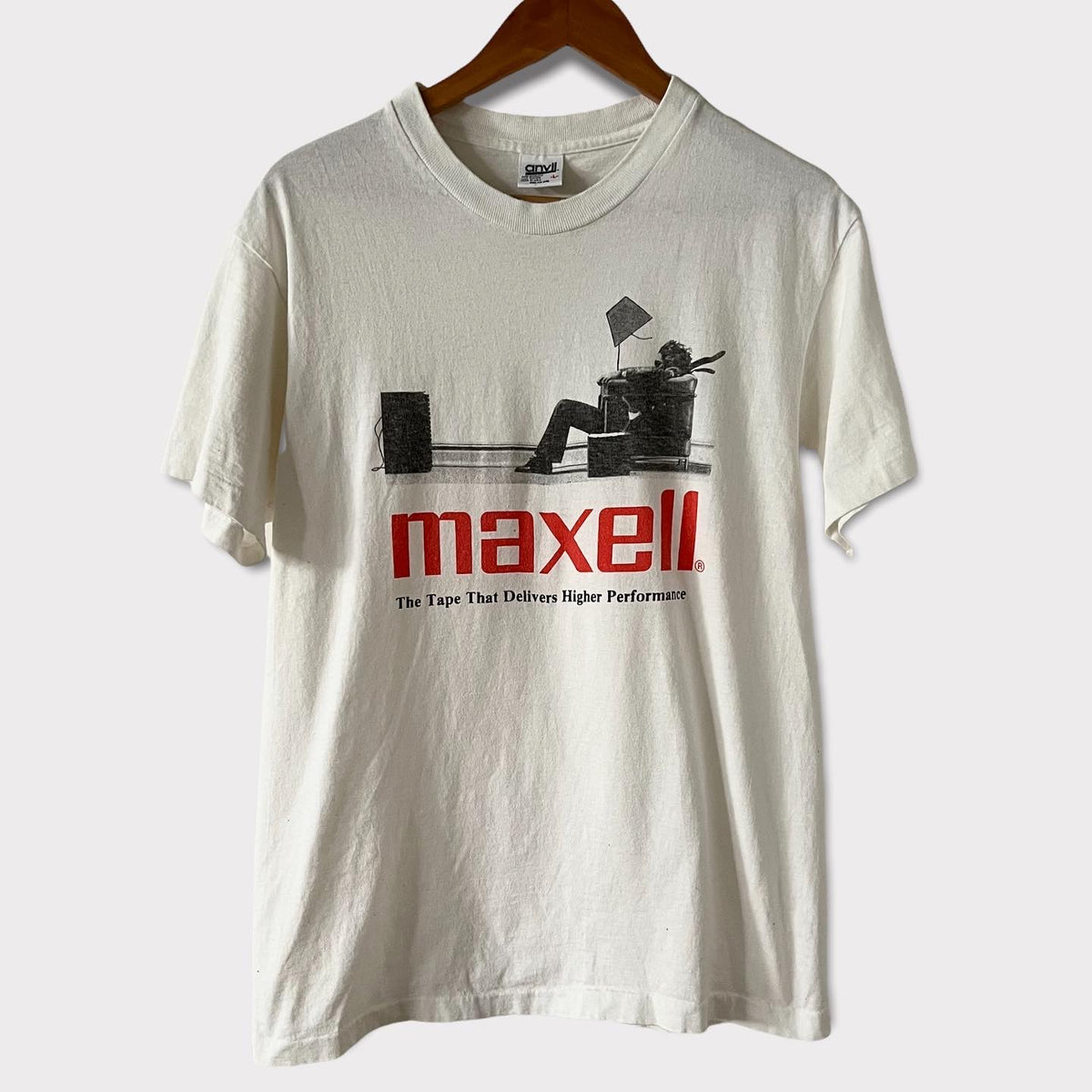 1990s Maxell Cassette Vintage Tee Shirt – Zeros Revival 1990s Maxell Cassette Vintage Tee Shirt – Zeros Revival