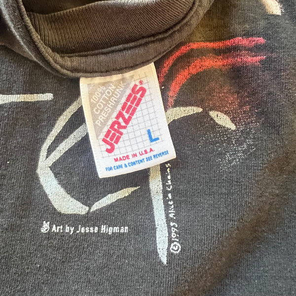 1993 Alice In Chains "Rooster" Vintage Band Promo Tee Shirt