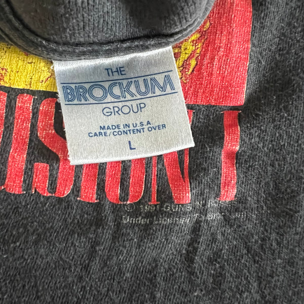 1991 Guns N Roses "Use Your Illusion" Tour Vintage Band Tee Shirt