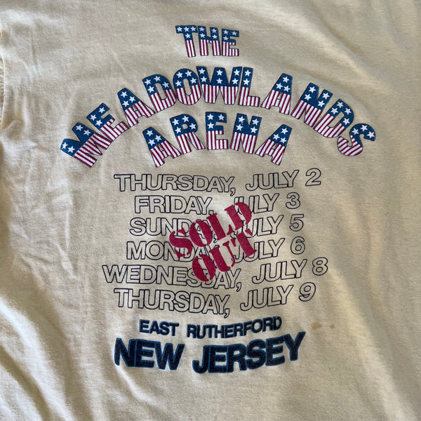 1981 Bruce Springsteen New Jersey (Hometown) Concert Dates Vintage Tour Tee Shirt