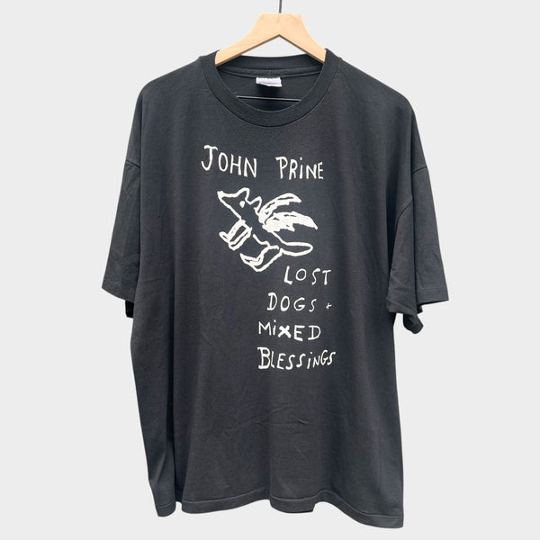 1993 John Prine "Lost Dogs + Mixed Blessings" Tour Vintage Tee Shirt