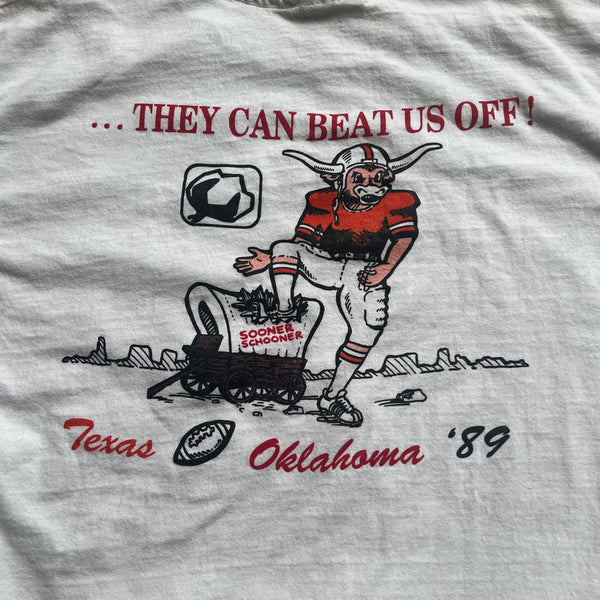 1989 Oklahoma vs Texas (OU vs Texas) Rivalry College Football Vintage Tee Shirt