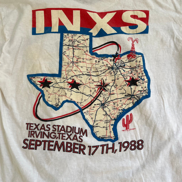 1988 INXS at Texas Stadium Concert Vintage Band Tee Shirt