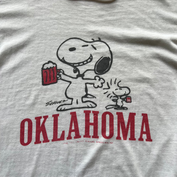 1970's Snoopy Oklahoma Vintage Ringer Tee Shirt