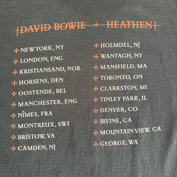 2002 David Bowie "Heathen" Tour Vintage Band Tee Shirt