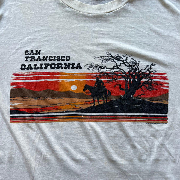 1979 San Francisco Vintage Cowboy Western Souvenir Tee Shirt