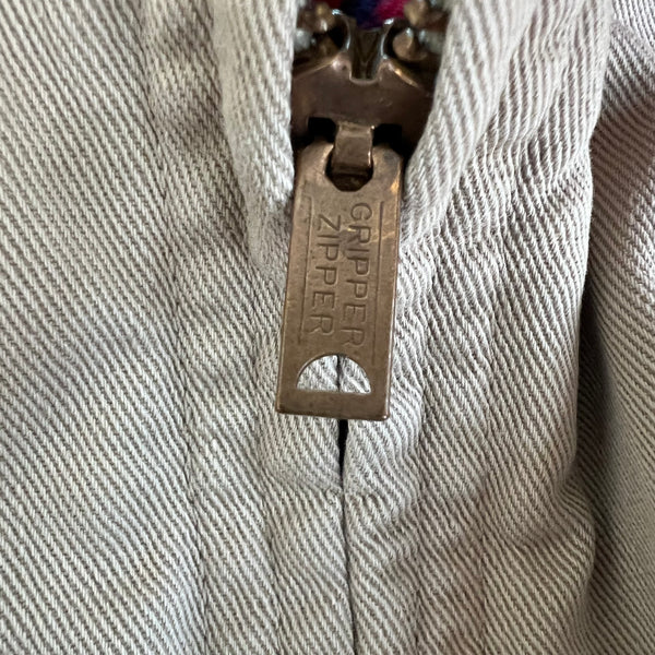 1950's Plaid Lined American Workwear Cotton Twill Ranch Utility Jacket