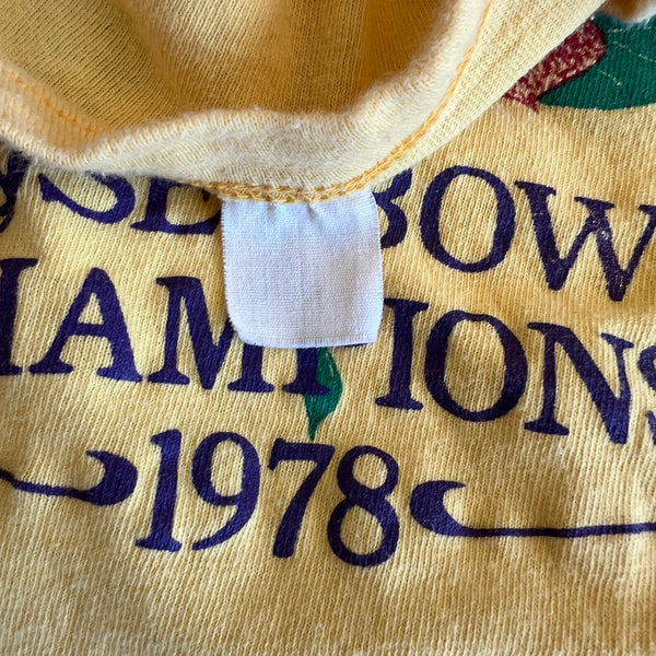 1978 University Of Washington Huskies vs Michigan Rose Bowl Football Game Vintage Tee Shirt