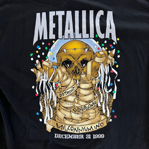1999 Metallica New Years Eve Concert in Detroit Vintage Tour Band Tee Shirt