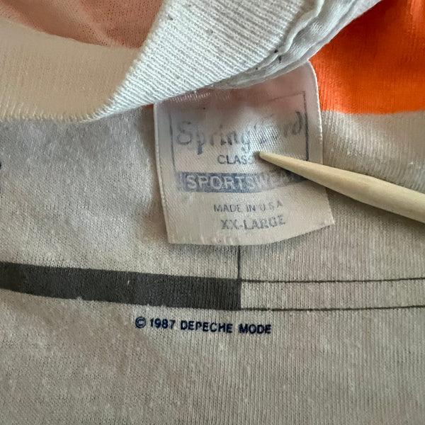 1987 Depeche Mode "Music For The Masses" Vintage Tour Tee Shirt