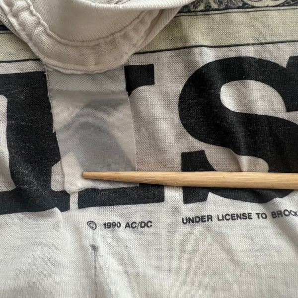 1990 AC DC "Money Talks" World Tour Vintage Tee Shirt