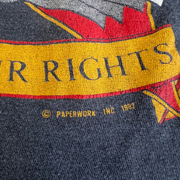 1982 The Clash "Know Your Rights" Vintage Band Promo Tee Shirt