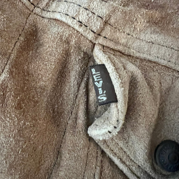 1960's Levi's BIG E Vintage Brown Suede Leather Western Field Trucker Jacket