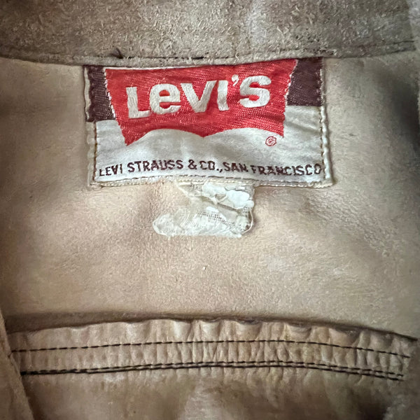 1960's Levi's BIG E Vintage Brown Suede Leather Western Field Trucker Jacket
