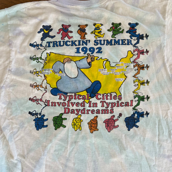 1992 Grateful Dead Summer Tour Vintage Band Tie Dye Shirt