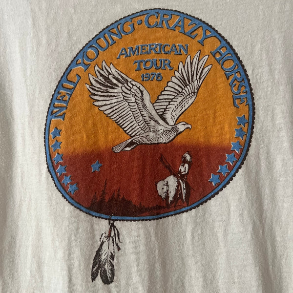 1976 Neil Young American Tour Vintage Band Tee Shirt