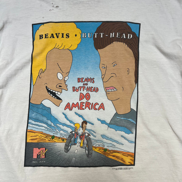 1996 Beavis And Butthead Do America Vintage MTV Movie Promo Tee Shirt