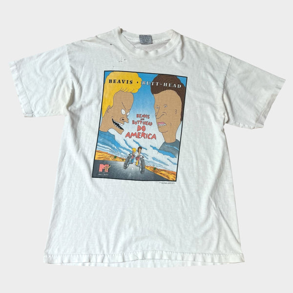 1996 Beavis And Butthead Do America Vintage MTV Movie Promo Tee Shirt