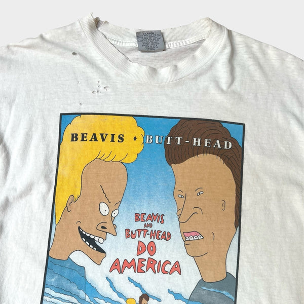 1996 Beavis And Butthead Do America Vintage MTV Movie Promo Tee Shirt