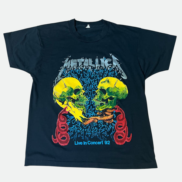 1992 Metallica Vintage Parking Lot Tour Band Tee Shirt