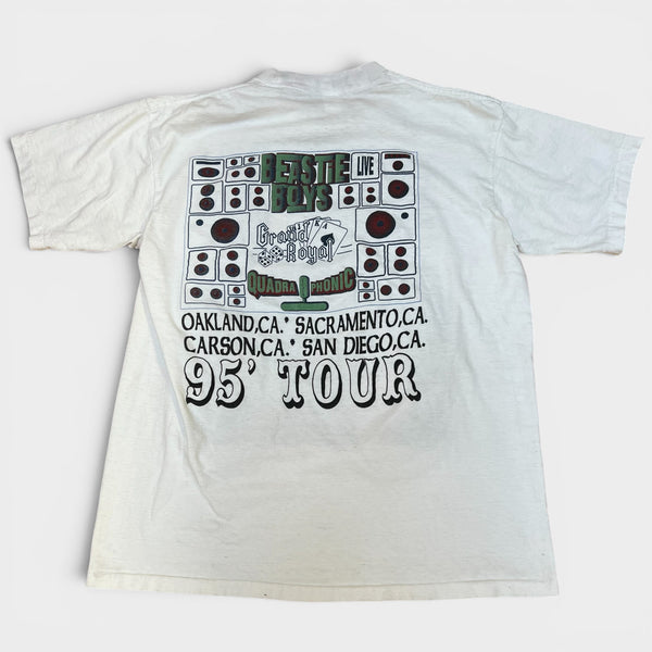 1995 Beastie Boys "Quadraphonic" California Tour Dates Vintage Parking Lot Rap Tee Shirt