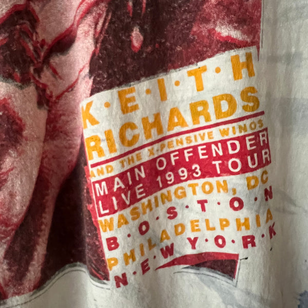 1993 Keith Richards Vintage Tour Tie Dye Tee Shirt
