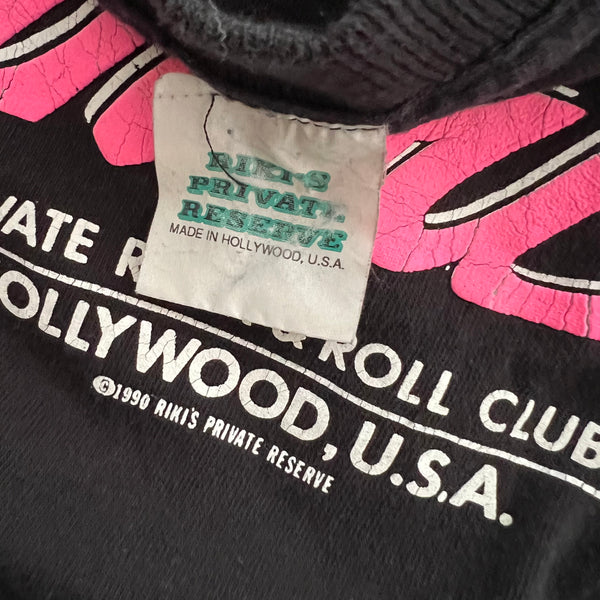 1990 Riki Rachtman's Cathouse Private Rock & Roll Club Member Vintage Tee Shit