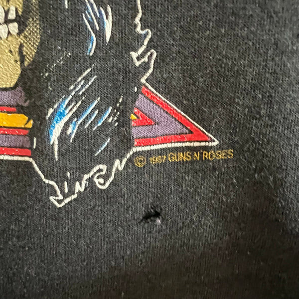1987 Guns N Roses "Appetite For Destruction" Vintage Band Promo Tee Shirt