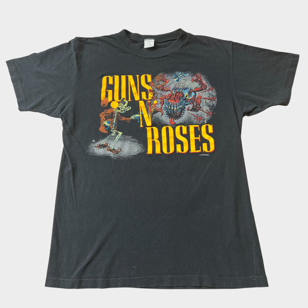 1988 Guns N Roses at Donington Park Concert Vintage Band Tee Shirt
