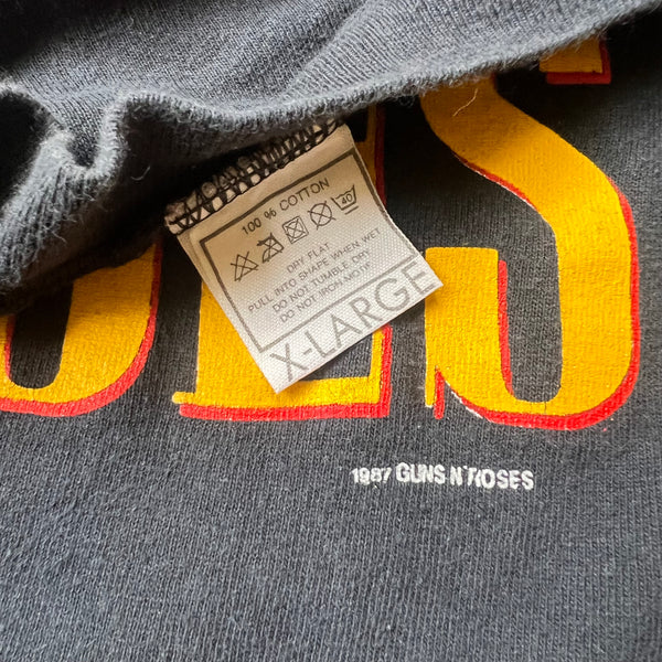 1988 Guns N Roses at Donington Park Concert Vintage Band Tee Shirt