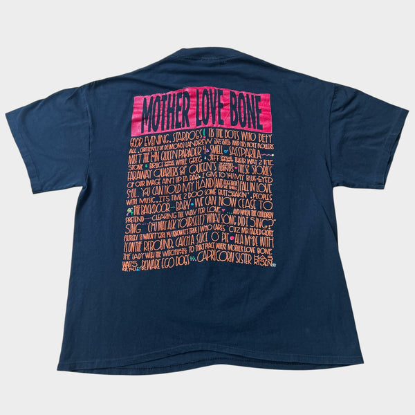 1990 Mother Love Bone Vintage Grunge Band Tour Tee Shirt