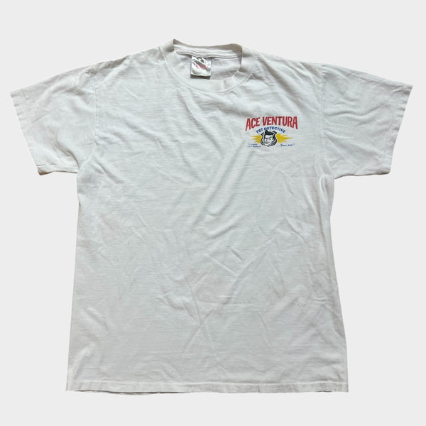 1995 Ace Ventura Pet Detective (Starring: Jim Carrey) Vintage Movie Promo Tee Shirt