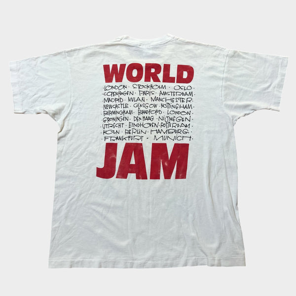 1992 Pearl Jam "World Jam" European Tour Vintage Band Promo Tee Shirt