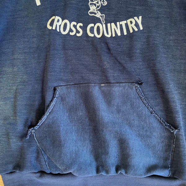 1970's Robert Morris Cross Country Vintage High School Athletics Sports Hoodie Sweatshirt