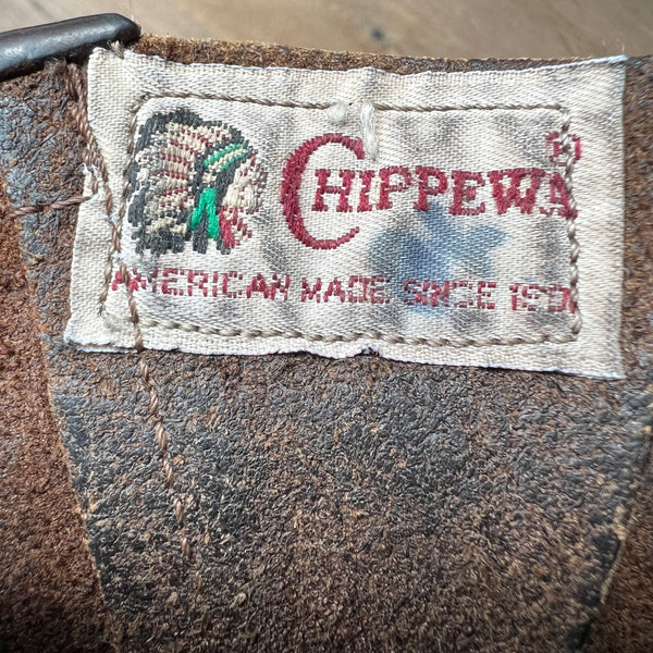 1980's Chippewa Brown Leather Engineer Boots