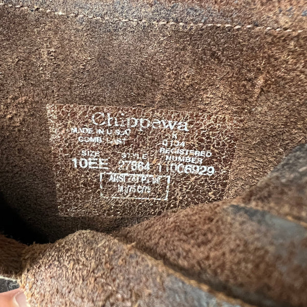 1980's Chippewa Brown Leather Engineer Boots