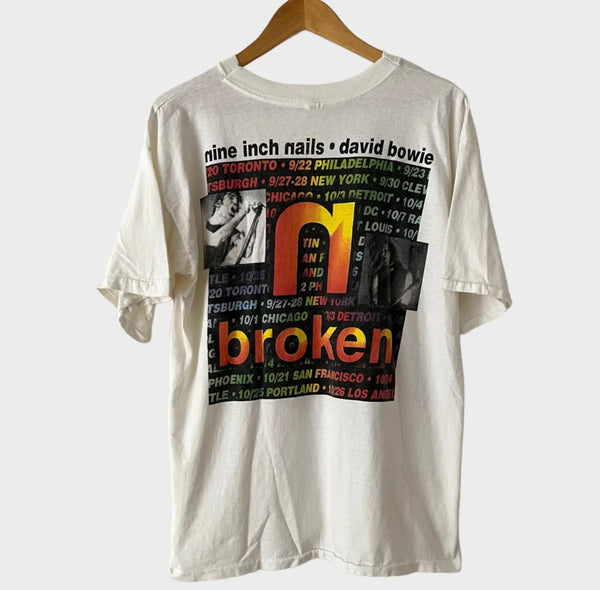1995 David Bowie + Nine Inch Nails Vintage Tour Tee Shirt