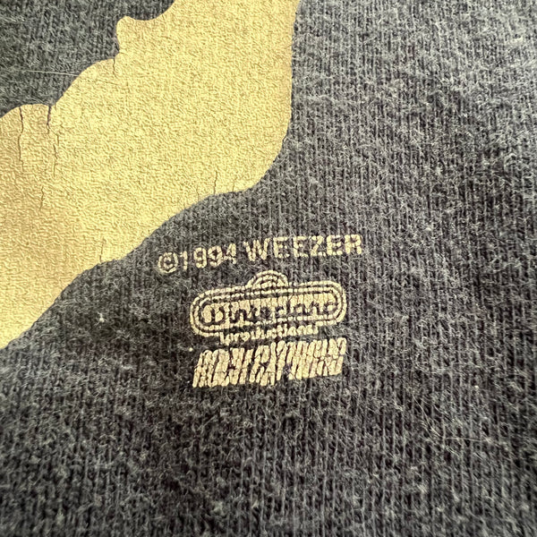 1994 Weezer "Rock Music" Blue Album Vintage Promo Tee Shirt