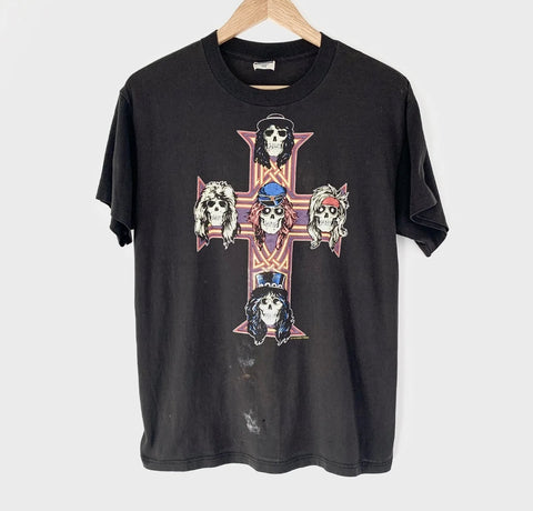 1987 Guns N Roses "Appetite For Destruction" Vintage Band Promo Tee Shirt